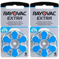 Klausos aparato baterijos Rayovac Extra 675, 12 vnt.