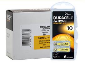 Klausos aparatų baterijos Duracell 10 Hg0, 60 vnt.