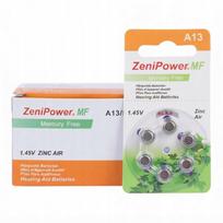 Klausos aparato baterijos ZENIPOWER A13 PR48 1,45V, 60 vnt., be gyvsidabrio, oranžinės
