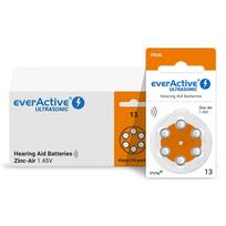 Klausos aparatų baterijos EverActive Ultrasonic 13 PR48, 60 vnt., dėžutė