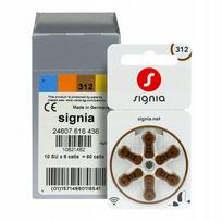 Klausos aparatų baterijos Signia 312 PR41, 60 vnt.