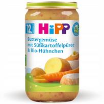Ekologiška daržovių ir vištienos tyrelė su saldžiąja bulve, nuo 12 mėn., HIPP