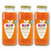 Morkų sultys HiPP BIO, nuo 4 mėn., 3 x 330 ml