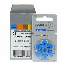 Klausos aparatų baterijos VARTA Power One 675 PR44, 60 vnt.