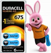 Klausos aparato baterijos Duracell 675 Activair, 6 vnt.