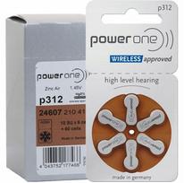 Klausos aparatų baterijos POWER ONE 312 MF PR41, 60 vnt.