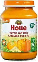 Ekologiška HOLLE moliūgų ir ryžių tyrelių nuo 5 mėn., be laktozės, be pridėtinio cukraus