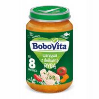 Vaikiška tyrelė BoboVita su daržovėmis ir žuvimi, nuo 8 mėn., 190 g