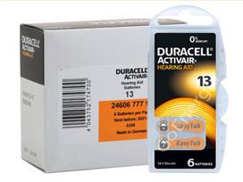 Klausos aparato baterijos Duracell 13, 60 vnt.