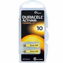 Klausos aparatų baterijos DURACELL 10, PR70, 6 vnt.