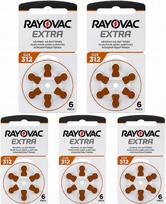 Klausos aparatų baterijos Rayovac Extra 312, 30 vnt., 180 mAh