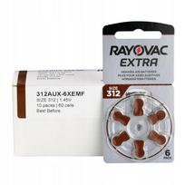 Klausos aparatų baterijos RAYOVAC 312 MF PR41, cinko–oro, 60 vnt.