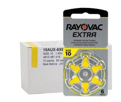 Klausos aparatų baterijos RAYOVAC 10 MF PR70, cinko oro, 60 vnt.