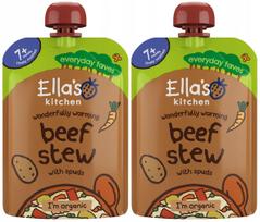 Ekologiška jautienos ir bulvių tyrelė kūdikiams ELLA'S KITCHEN, nuo 7 mėn., 130 g, 2 vnt.