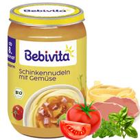Makaronai su kumpiu ir daržovėmis BEBIVITA, 220 g, nuo 8 mėn.