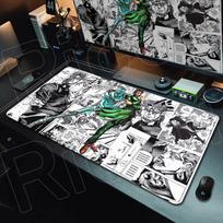 Anime Jojo Bizarre Adventure Mouse Pad Gamer Rubber Non-slip Base Deskmat Kujo Jotaro Cabinet Keyboard Gaming Office Accessories 30cmx60cm(11.8x23.6inch) gray