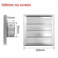 Vent Systems Stainless Steel Air Vent Duct Grill 100/125/150mm With Screen Ventilation Cover Square Fan Outlet