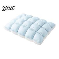 Breathable Microfiber Bedding for Back Sleepers Quilted Bed Pillow Down Alternative Soft Fill Cooling Ergonomic Sleeping Pillows Neck Pain mėlyna