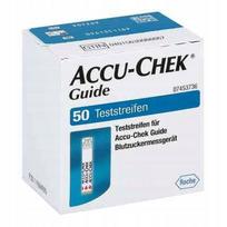 Gliukozės juostelės Accu Chek Guide, 50 vnt.