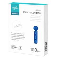 Vienkartinės sterilios lancetos gliukozės matuokliui, 100 vnt.
