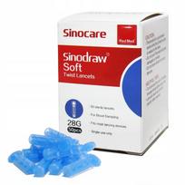 Lancetės gliukozės matuokliui SINOCARE Sinodraw Soft 28G, 50 vnt.