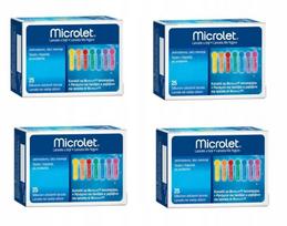 Lancetės Microlet, spalvotos, 25 vnt.