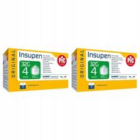 Insulino švirkštimo adatos PiC Solution Insupen 32G 4 mm, 100 vnt., 2 pakuotės