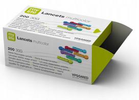 Sterilios lancetos Ypsomed MyLife, 200 vnt., spalvotos