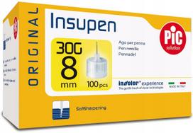 Insulino švirkštimo adatos PiC INSUPEN 30G, 8 mm, 100 vnt.