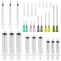 Plieniniai bukos adatos švirkštai, 12 vnt., 1 ml, 5 ml, 10 ml, 20 ml
