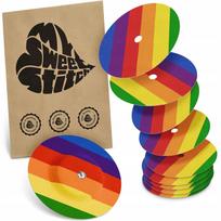 Apsauginiai apvalūs pleistrai Freestyle Libre 2 jutikliui, „Rainbow“, 10 vnt.