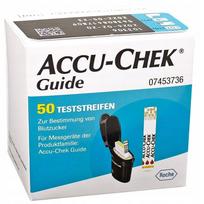 Gliukozės matavimo juostelės Accu-Chek Guide, 50 vnt.