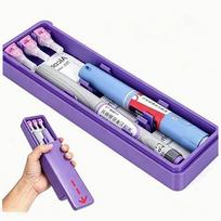 Insulino švirkštų dėklas diabetikams, violetinis
