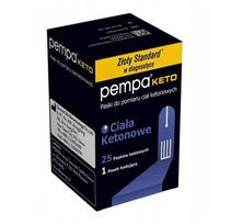 Ketono testavimo juostelės PEMPA KETO gliukozės matuokliui, 2-in-1