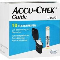Gliukozės matavimo juostelės Accu-Chek Guide, 10 vnt.