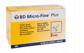 Insulino švirkštų adatos BD Micro Fine 0,3 x 8 mm, 100 vnt.