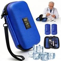 Kompaktiška insulino šaldymo dėklė diabetikams su 2 šaldymo kapsulėmis