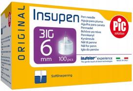 Insulino švirkštų adatos PIC Insupen 31G, 6 mm, 100 vnt.