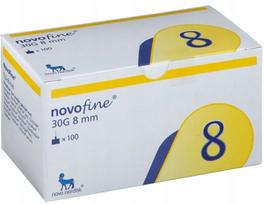 Insulino švirkštiklių adatos Novofine 8, 30G, 0,3 x 8 mm, 100 vnt.