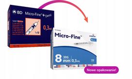Insulino švirkštai embecta Micro-Fine U-100, 0,3 ml, 30G, 0,30 x 8 mm, 100 vnt.