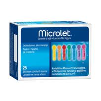 Lancetai MICROLET, 25 vnt. (tinka Contour Plus, Contour TS)