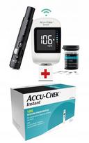 Gliukozės matuoklis ACCU CHEK INSTANT su 110 juostelių ir lancetėmis (PL)