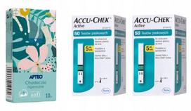 Gliukozės matuoklio juostelės Accu-Chek Active, 50 vnt.