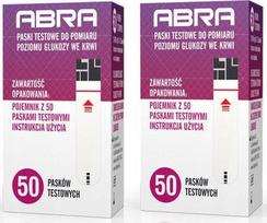 Gliukozės matuoklio juostelės ABRA, 2 x 50 vnt.