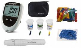 Gliukozės matuoklis BeneCheck 3-in-1: cukrui, cholesterolio ir šlapimo rūgščiai + 25 lancetos