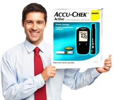 Gliukozės matuoklis ACCU-CHEK ACTIVE su juostelėmis ir FASTCLIX lancetu