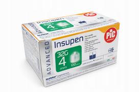 Insulino adatos INSUPEN 32G 0,23 mm x 4 mm, 100 vnt.