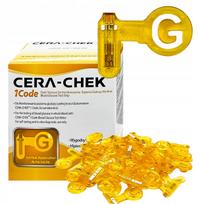 Gliukozės matuoklio juostelės Cera-Chek 1code, 50 vnt.