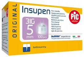 Insulino švirkštimo priemonių adatos Pic Solution Insupen, 31G, 5 mm, 100 vnt.