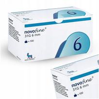 Insulino švirkšto adatos NOVOFINE 6, 31G, 0,25 x 6 mm, 100 vnt.